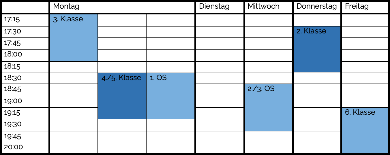 Unsere Gruppenstunden